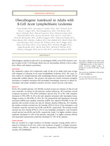 Obecabtagene Autoleucel In Adults With B-Cell Acute Lymphoblastic ...